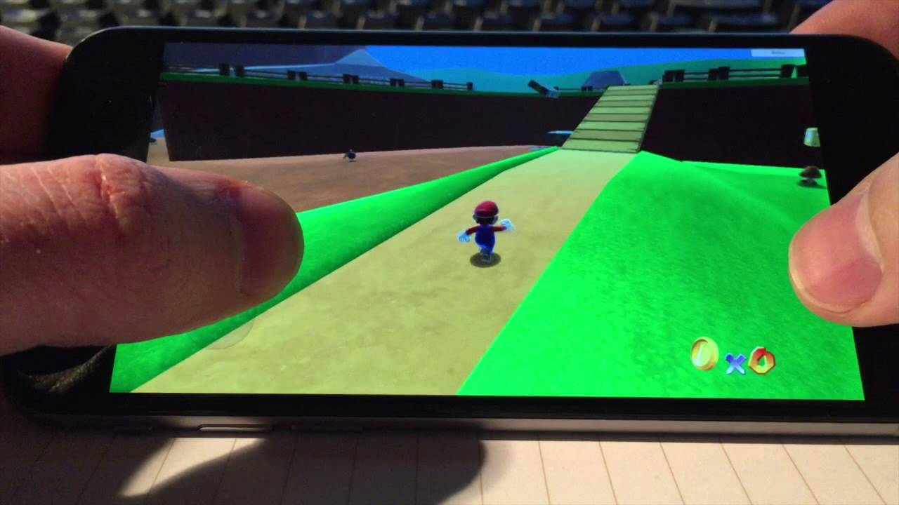 Super Mario 64 HD Running on an iPhone 6