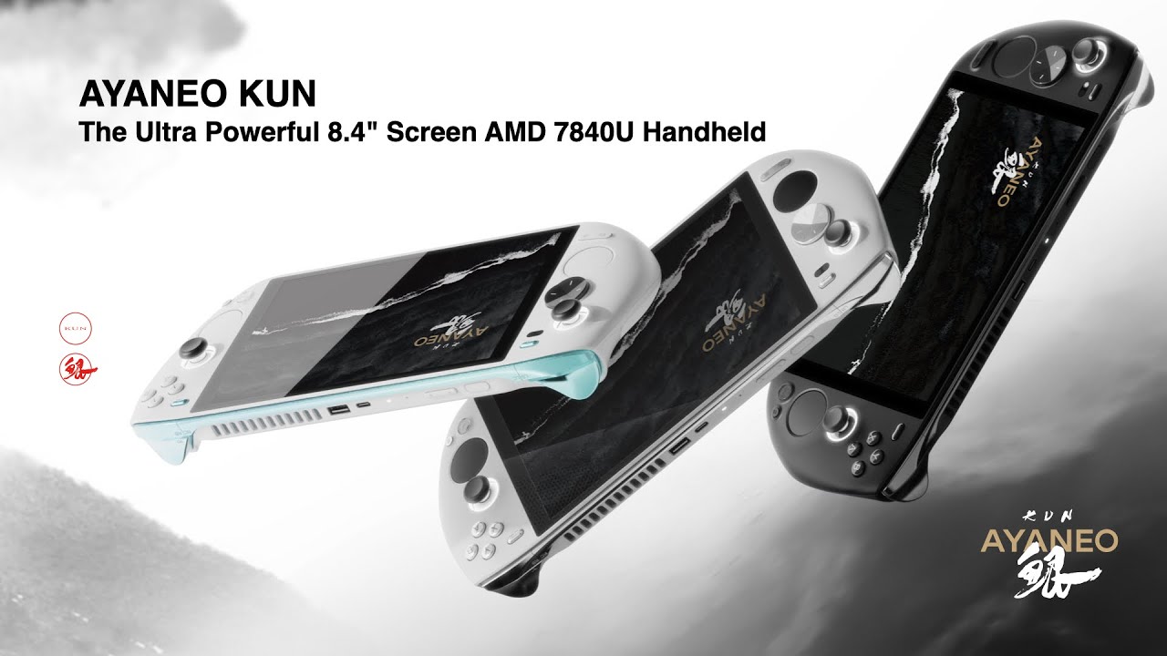 AYANEO KUN: The Ultra Powerful 8.4" Screen AMD 7840U Handheld