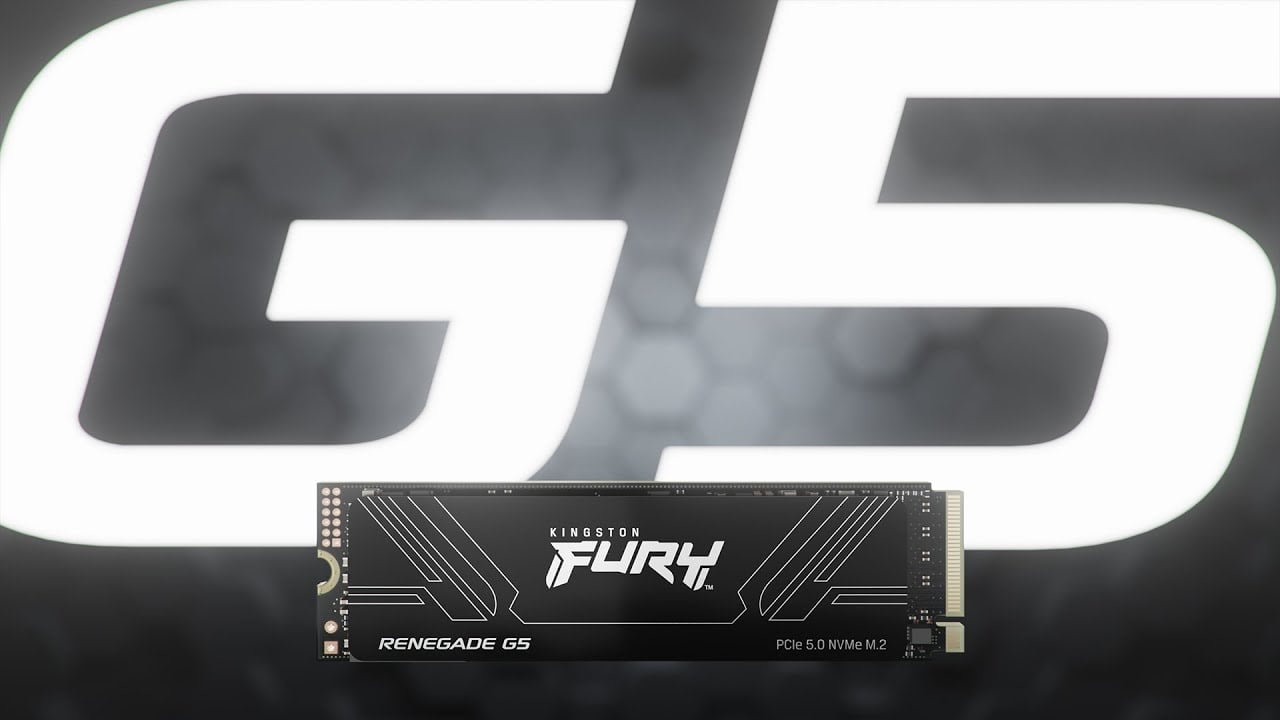 PCIe 5.0 NVMe M.2 SSD with DRAM Cache - Kingston FURY Renegade G5 SSD
