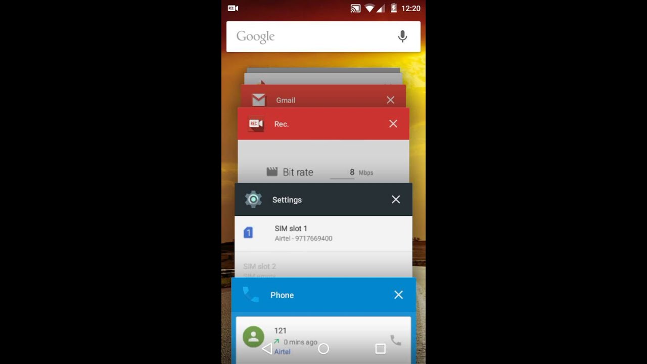 Android One running Android 5.1 and Dialer behavior with multiple sims