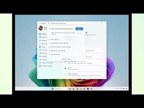 Agent in Windows Settings