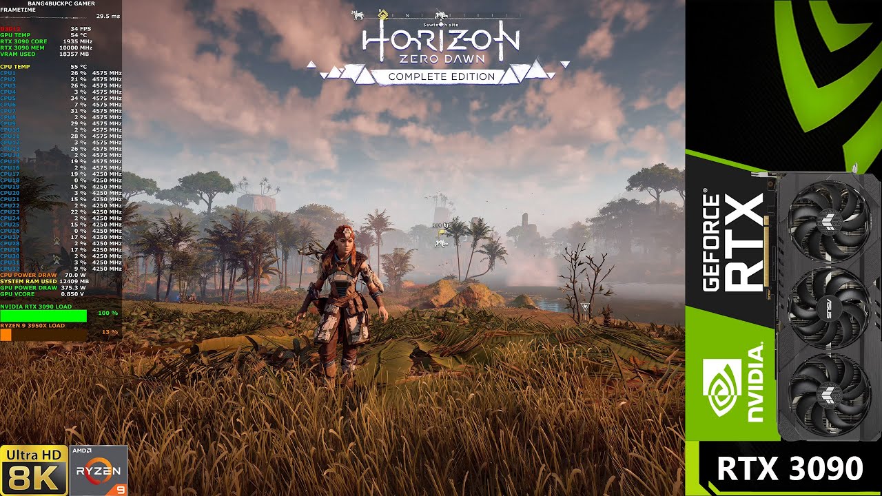 Horizon Zero Dawn 8K | RTX 3090 | Ryzen 3950X OC