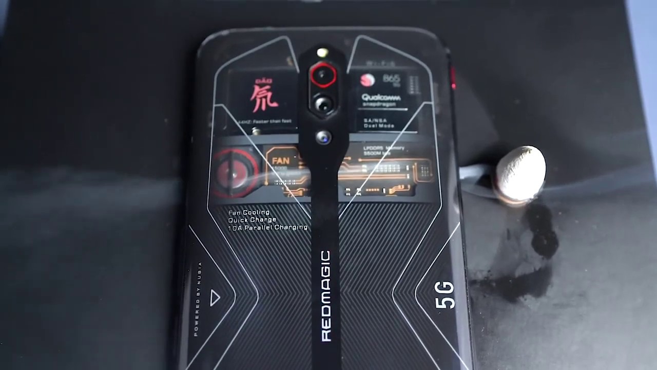 Red Magic 5G Built-in Fan Live Working in Transparent Edition