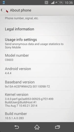 Sony Xperia Z: Atualização para Android 4.4.4 KitKat começou Sony Xperia Z Atualização para o Android 4.4.4