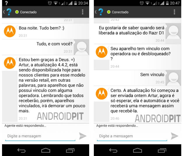 Razr D1 e D3: Motorola confirma liberação do Android 4.4.2 KitKat Motorola Razr D1 e D3 Android 4.4.2