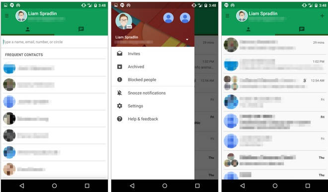 Hangouts: Imagens mostram app mais adaptado ao Material Design Hangouts: Imagens mostram app mais adaptado ao Material Design
