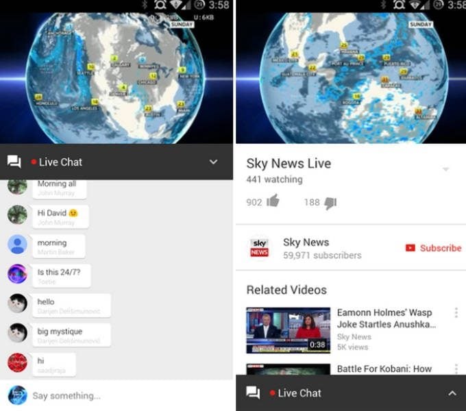 Youtube para Android: Update permite Live Chat entre usuários Youtube para Android: Update permite Live Chat entre usuários