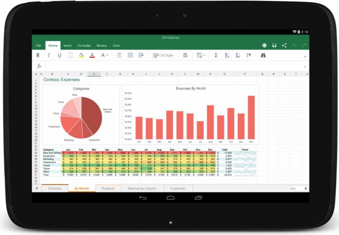 Office gratis Android tablet 2