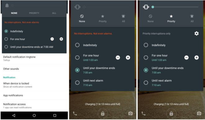 Android 5.1 integrará alarmes na opção da Função de Interrupções Android 5.1 integrará alarmes na opção da Função de Interrupções