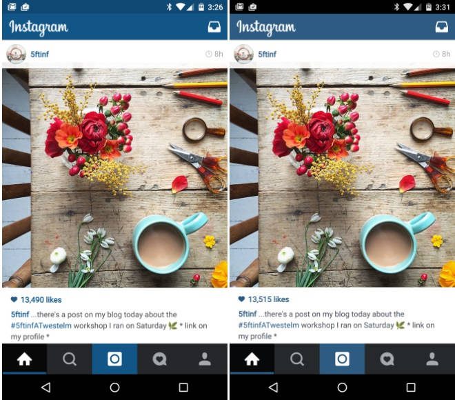 Instagram: Atualização traz barra de status colorida no Lollipop