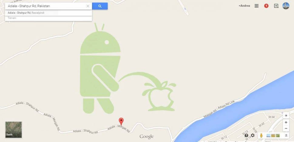 Google pede desculpas pela imagem do Android urinando no logo da Apple