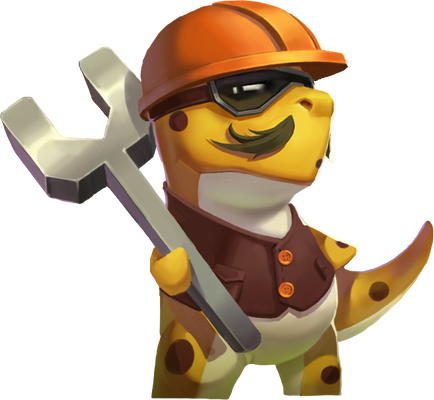 Conheça os personagens de Rise of Dinos dino construtor