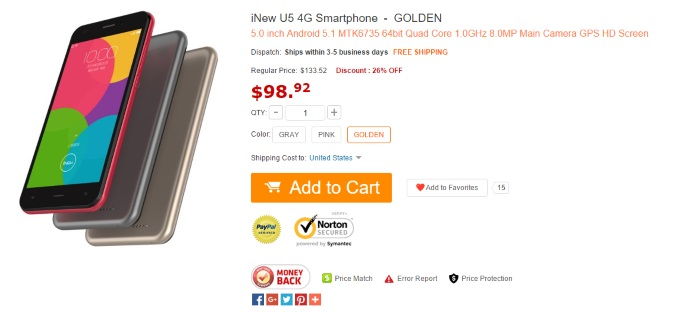 inew u5 gearbest