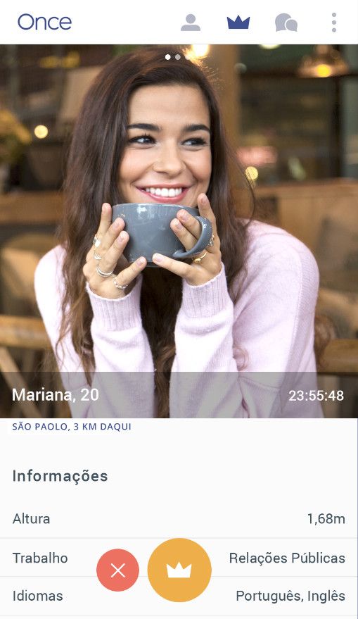 Once, o Tinder para quem não tem nem um pouco de pressa. onceapp f