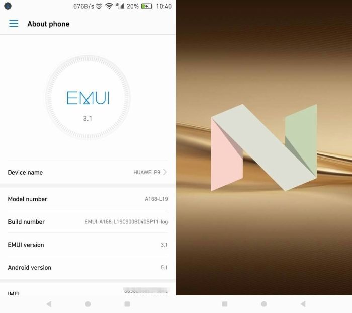 Huawei P9 tem atualização prévia do Android 7.0 Nougat liberada Vaza a prévia do Android 7.0 Nougat para o Huawei P9. (Foto: Divulgação/XDA)