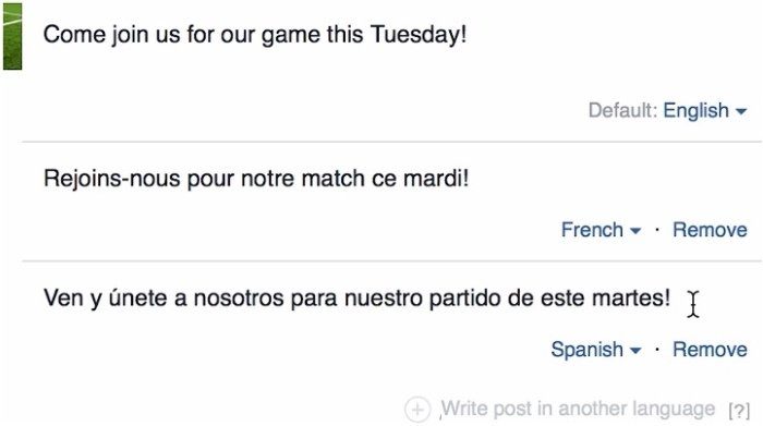 Facebook começa a expandir ferramenta de tradução para postagens Usuários do Facebook poderão escolher idiomas para traduzir suas postagens. (Foto: Divulgação/Facebook Code)