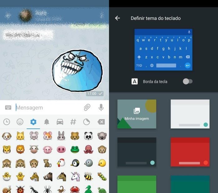 teclado do google android 7.0 nougat