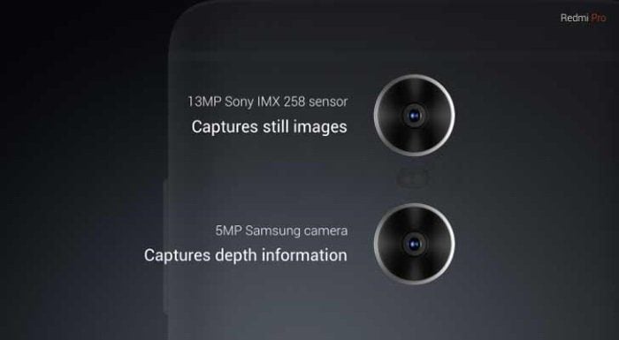 xiaomi redmi pro cameras xiaomi redmi pro cameras