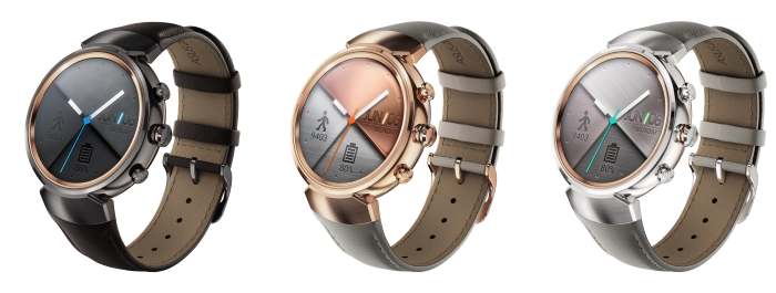 Novo ZenWatch 3 está disponível em três cores. (Foto: Divulgação/ASUS)