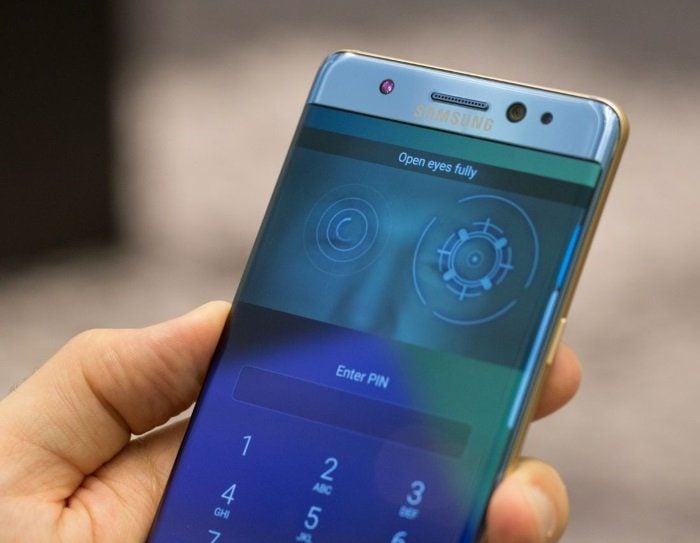 samsung galaxy note 7 sensor de iris samsung galaxy note 7 sensor de iris