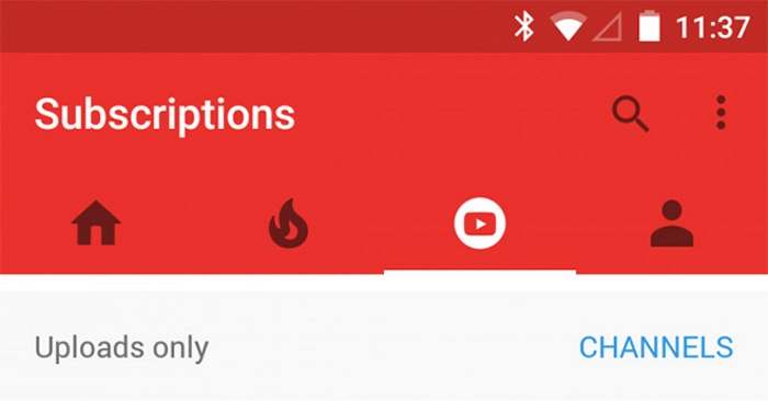 YouTube - Aplicativo para Android recebe uma nova atualização Visual do app do YouTube mudou em novo update. (Foto: Divulgação/GSM Arena)