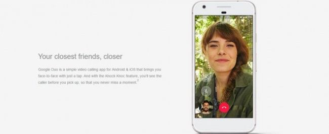 Google Pixel: Pouco antes de seu lançamento surge mais um grande vazamento A função Knock Knock do Google Duo permite que você veja o autor da chamada antes de atendê-la. (Foto: Divulgação/Carphone Warehouse)