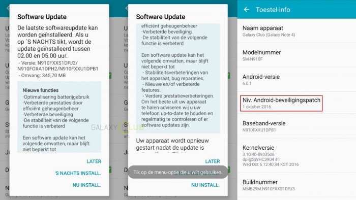 Samsung Galaxy Note 4: Dispositivo recebe atualização do Sistema O Galaxy Note 4 está recebendo atualização de sistema que conta com o pacote de segurança de outubro. (Foto: Divulgação/Galaxy Club)