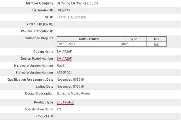 Samsung Galaxy A7 (2017): Dispositivo passa por certificação que reforça seu lançamento O Samsung Galaxy A7 2017 passou por certificação no órgão regulador de tecnologia Bluetooth. (Foto: Divulgação/Bluetooth)