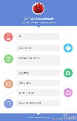 Gionee S9: Dispositivo é flagrado no AnTuTu revelando especificações técnicas O Gionee S9 foi flagrado no AnTuTu, vazando algumas de suas especificações. (Foto: Divulgação/AnTuTu)