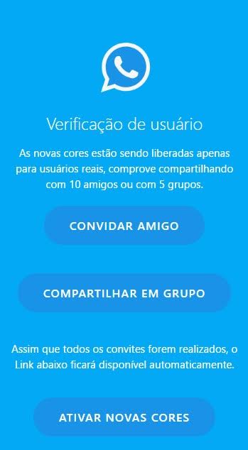 WhatsApp - Usuários são afetados pela falsa promessa de alterar a cor whatsapp golpe cores 2