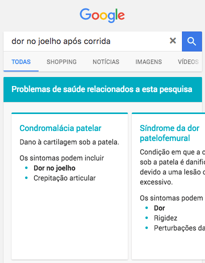 google pesquisa por sintomas