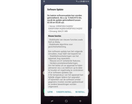 s8 plus update