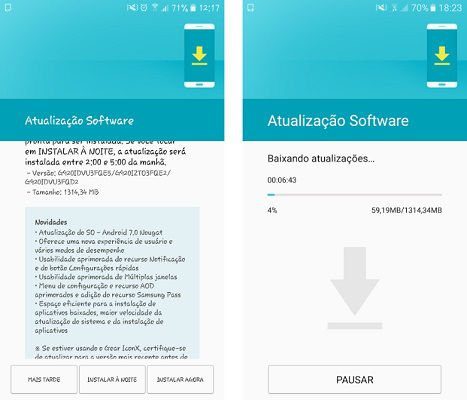 Galaxy S6 e S6 Edge recebem update para o Android Nougat no Brasil galaxy s6 nougat brasil