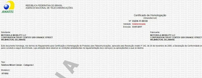 Motorola Moto G5S Plus recebe certificação na Anatel motorola moto g5s plus anatel