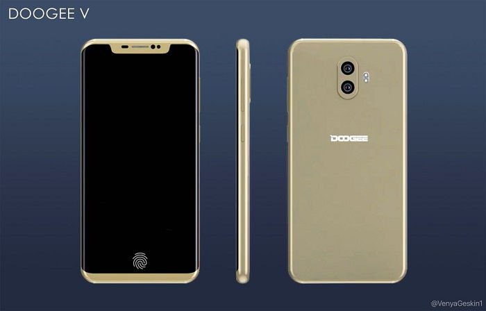 Doogee V aparece em imagens com visual similar ao iPhone X doogee v render 2 iphone