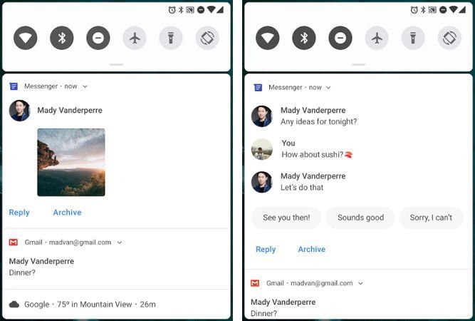 Android P - conheça as novidades da versão Preview do SO android p preview visualizacao mensagens