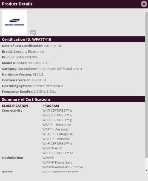 Galaxy A8 Star certificação Galaxy A8 Star certificação