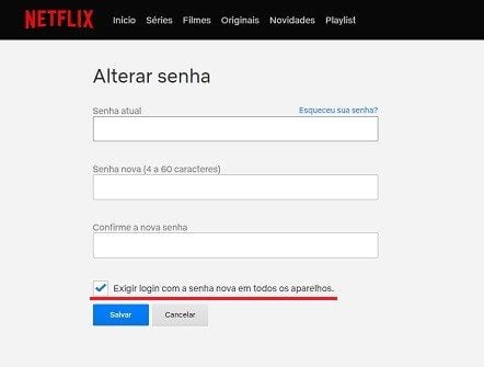 Netflix - Descubra se a sua conta está sendo usada sem permissão netflix alterar senha