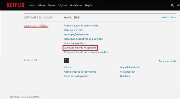 Netflix - Descubra se a sua conta está sendo usada sem permissão netflix configuracoes de conta