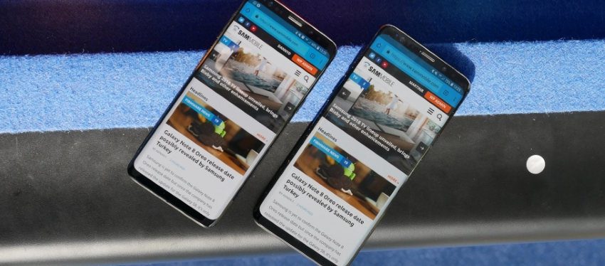 galaxy s9 e s9 plus lado a lado