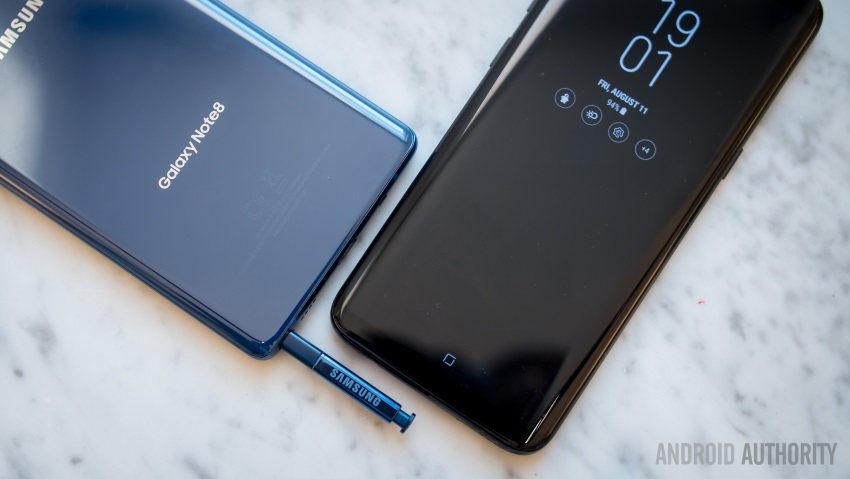 galaxy note 8 e galaxy s9