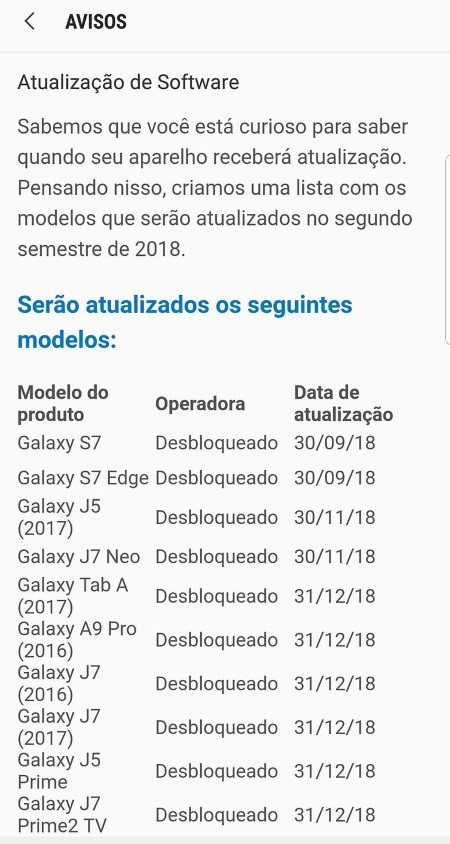 Android 8.0 Oreo - Galaxy S7 e S7 Edge Android 8.0 Oreo - Galaxy S7 e S7 Edge