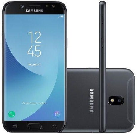 Galaxy J5 Pro ganha atualização de segurança de dezembro no Android Galaxy j5 pro na cor preta em três angulos, frente, lado e atrás