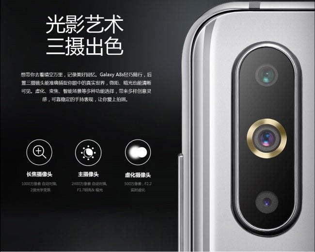 Galaxy A8s camera tripla Galaxy A8s camera tripla