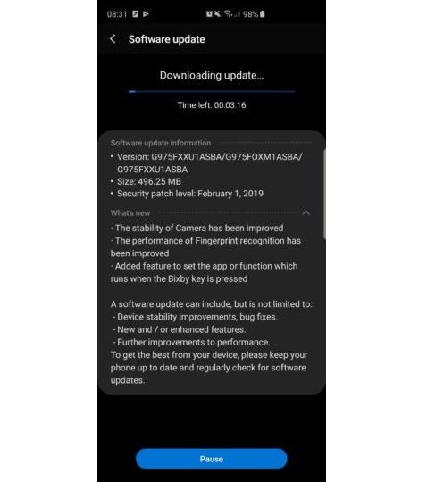 Galaxy S10+ recebe atualização que libera remapeamento do botão Bixby Galaxy S10+ recebe atualização que permite remapeamento do botão Bixby.