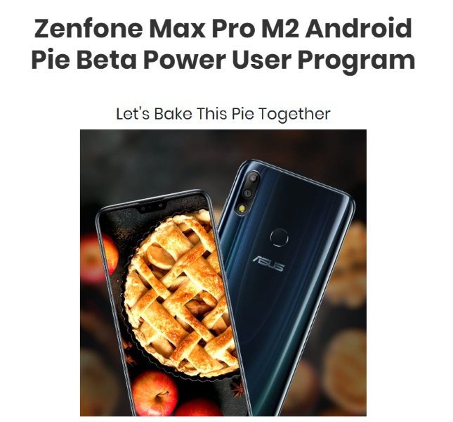 Zenfone Max Pro M2 receberá o Android 9 Pie beta em breve Zenfone Max Pro M2 inicio do beta Android 9 Pie