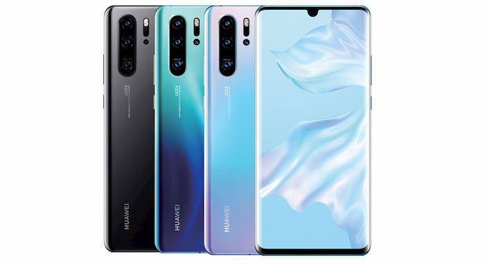 Huawei P30 Lite e Huawei P30 Pro são lançados oficialmente no Brasil Imagem do Huawei P30 em três cores.