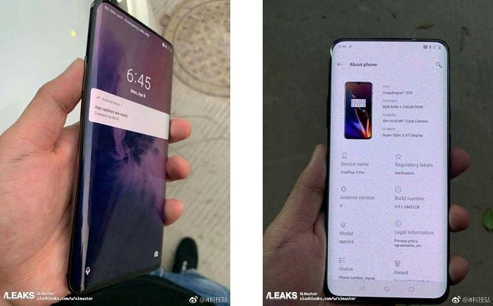Suposto OnePlus 7 Pro passa por vazamento com Snapdragon 855.