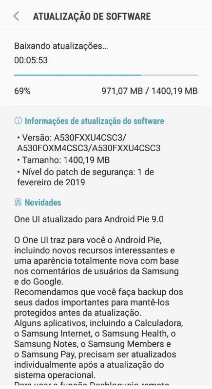 Galaxy A8 e A8 Plus recebem atualização para o Android 9 Pie no Brasil update android 9 pie galaxy a8