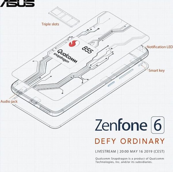 ASUS Zenfone 6: Teaser revela novos detalhes sobre o dispositivo Teaser em forma de esboço do Zenfone 6.